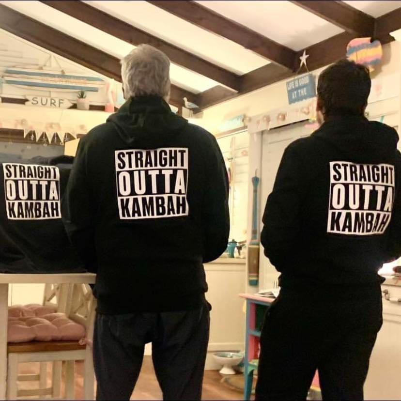 ! StraightOuttaKambah PRESALE - Black Zip-up Hoody BACK PRINT - PRESALE ENDS FRIDAY 14 MARCH - (For Delivery Early-mid April)