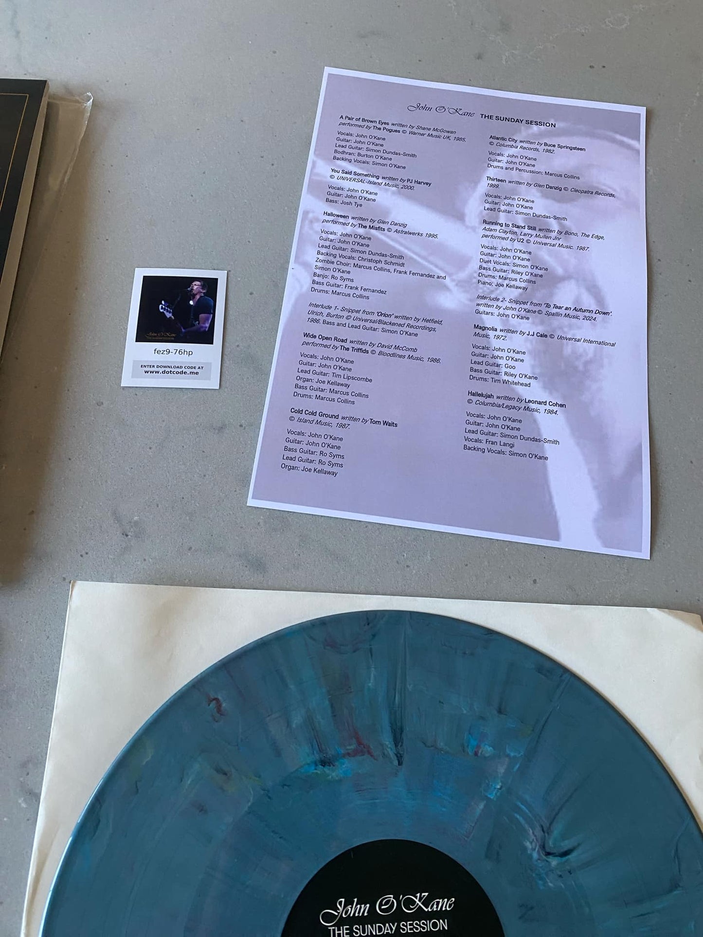 John O’Kane - The Sunday Session 12” Blue Marble vinyl