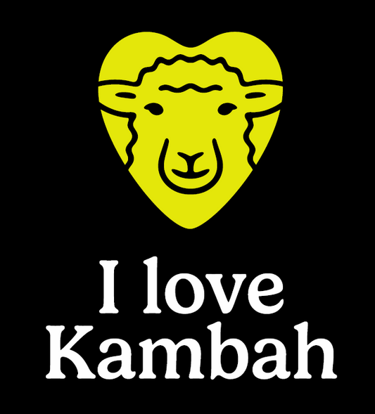 ** Kambah Turns 50 black fridge magnet  75 mm x 75 mm