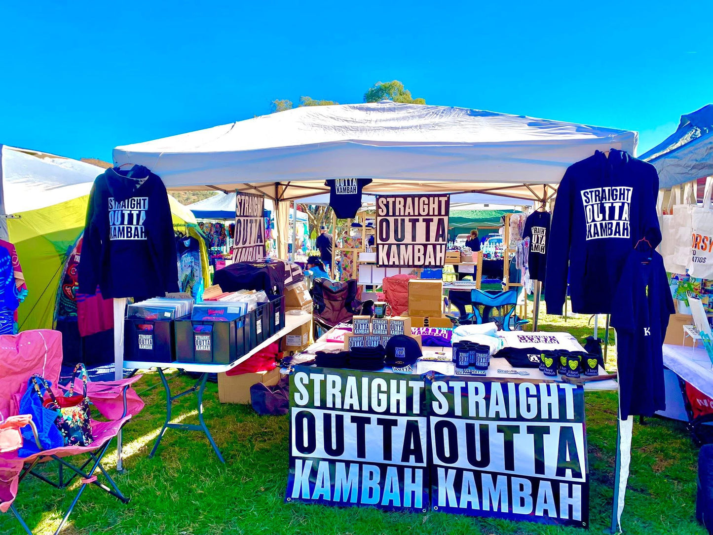 ! 800mm x 800mm Straight Outta Kambah vinyl banner