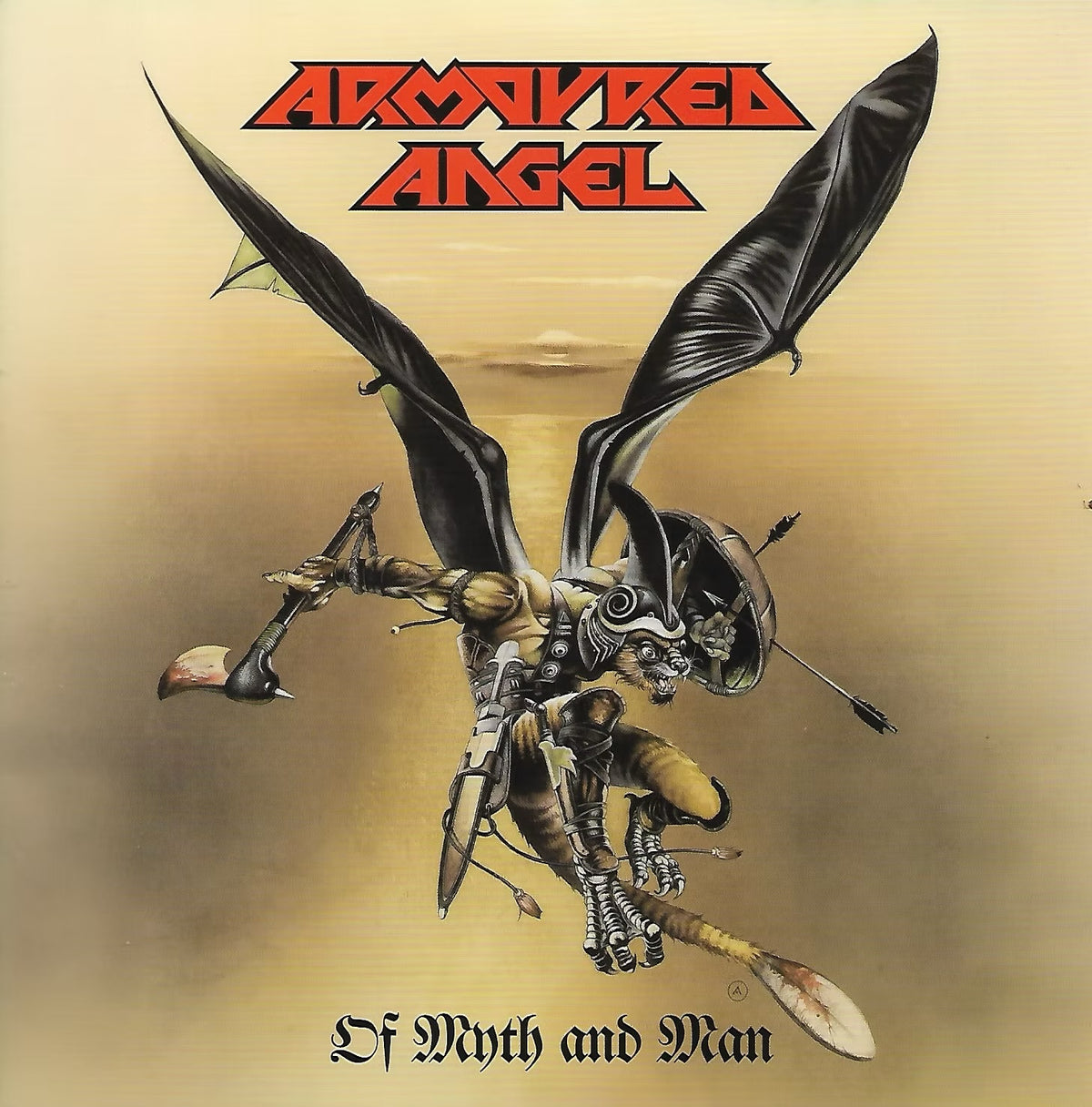Armoured Angel - Of Myth and Man 7” vinyl, CD and patch bundle