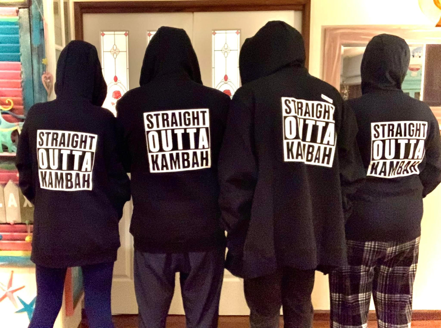! StraightOuttaKambah PRESALE - Black Zip-up Hoody BACK PRINT - PRESALE ENDS FRIDAY 14 MARCH - (For Delivery Early-mid April)