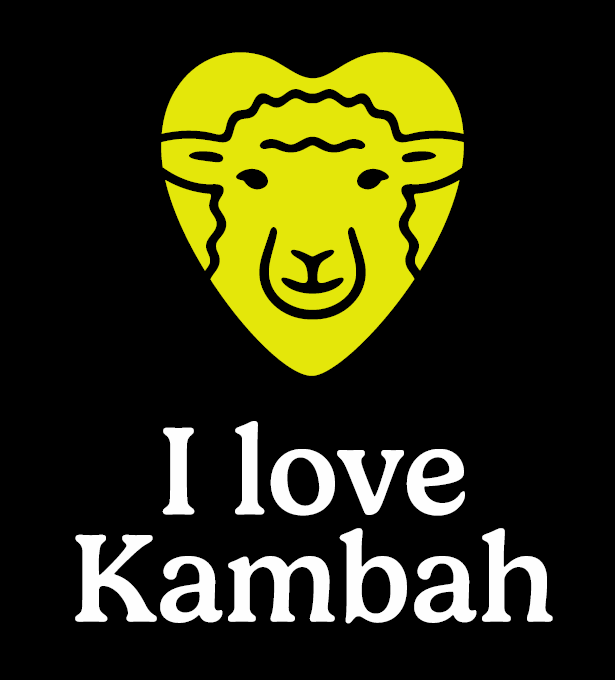 ** Kambah Turns 50 black fridge magnet  50 mm x 50 mm