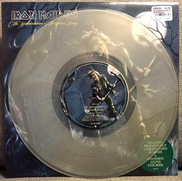 Iron Maiden - The Reincarnation Of Benjamin Breeg 10” Milky vinyl - 2006 includes 8” crossed guns sticker