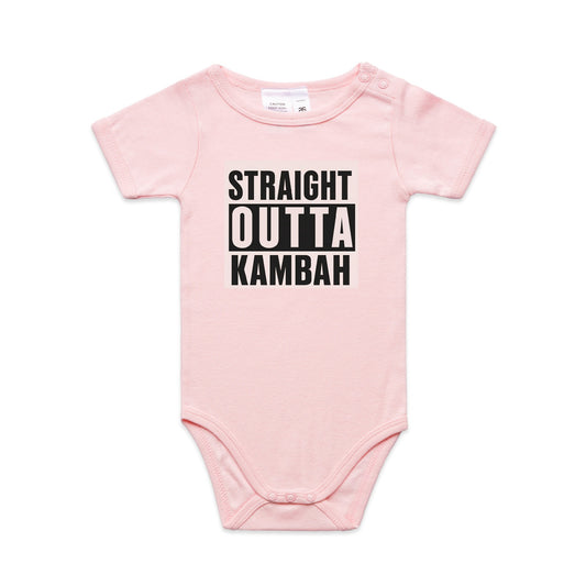 !       PRESALE ENDS SUNDAY 2 NOVEMBER Pink Straight Outta Kambah Baby Onesie